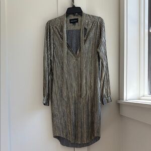 Anthropologie Elegant Metallic Dress